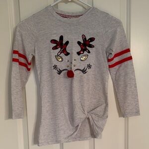 Festive Kids' Long Sleeve Shirt with Reindeer Design
